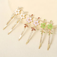 Rhinestone Flower Bobby Pin Head Jewelry Hair Accessories Small Gift