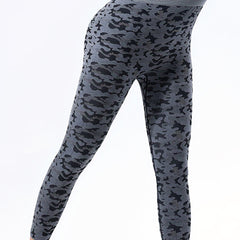 Camouflage Pattern Yoga Leggings High Waist Sports Tight Pants