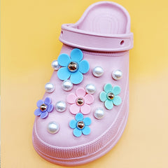 Flower & Pearl Shoe Decoration Set