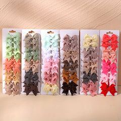 10pcs Cute Bowknot Hair Clips & Hairpins for Baby Girls