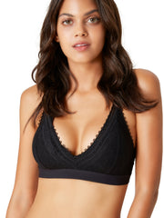 SCARBORO Deep V Lace Bralette with Adjustable Straps & Removable Padding