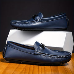 Men's Moc Toe Loafer Shoes Metallic Decor Slip On Shoes Spring Summer