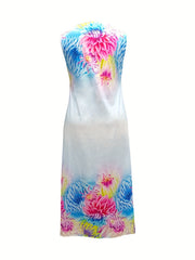Floral Print Maxi Tank Dress
