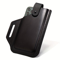 Leather Retro Mobile Phone Pocket Men's Belt Hanging Bag