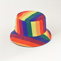 Rainbow Printing Sunshade Bucket Hat for Men Women