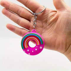 Rainbow Donut Keychain Cartoon Charm Bag/Purse Pendant Birthday Gift