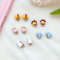 Kids Flower Earrings Princess Accessories