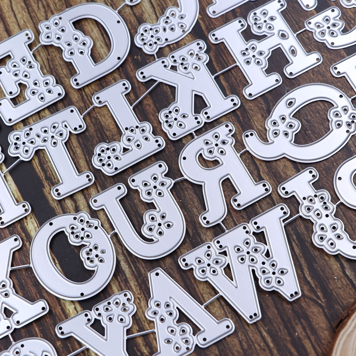 Floral Alphabets Numbers Cutting Die for DIY Craft