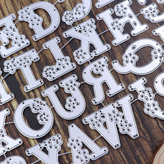 Floral Alphabets Numbers Cutting Die for DIY Craft