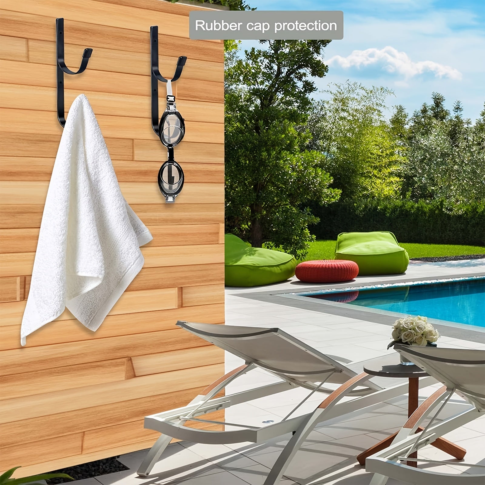 Pool Pole Hanger For Fence Pool Equipment Hooks Heavy Duty Pool Tool Organizer