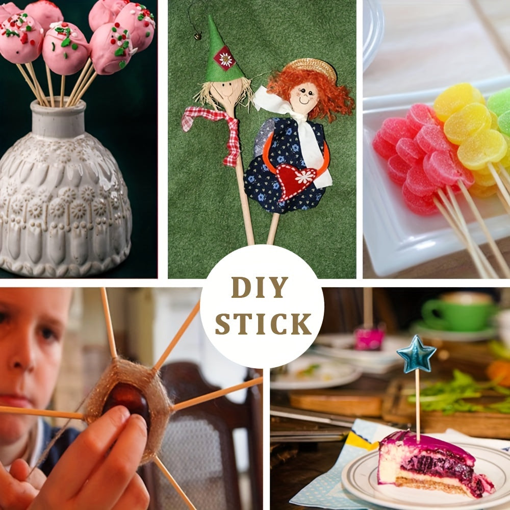 100pcs Wooden Dowel Sticks for Pennants Weddings Parties Toy