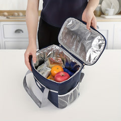 Insulated Lunch Bag with Ice Pack for Outdoor Picnics and Travel