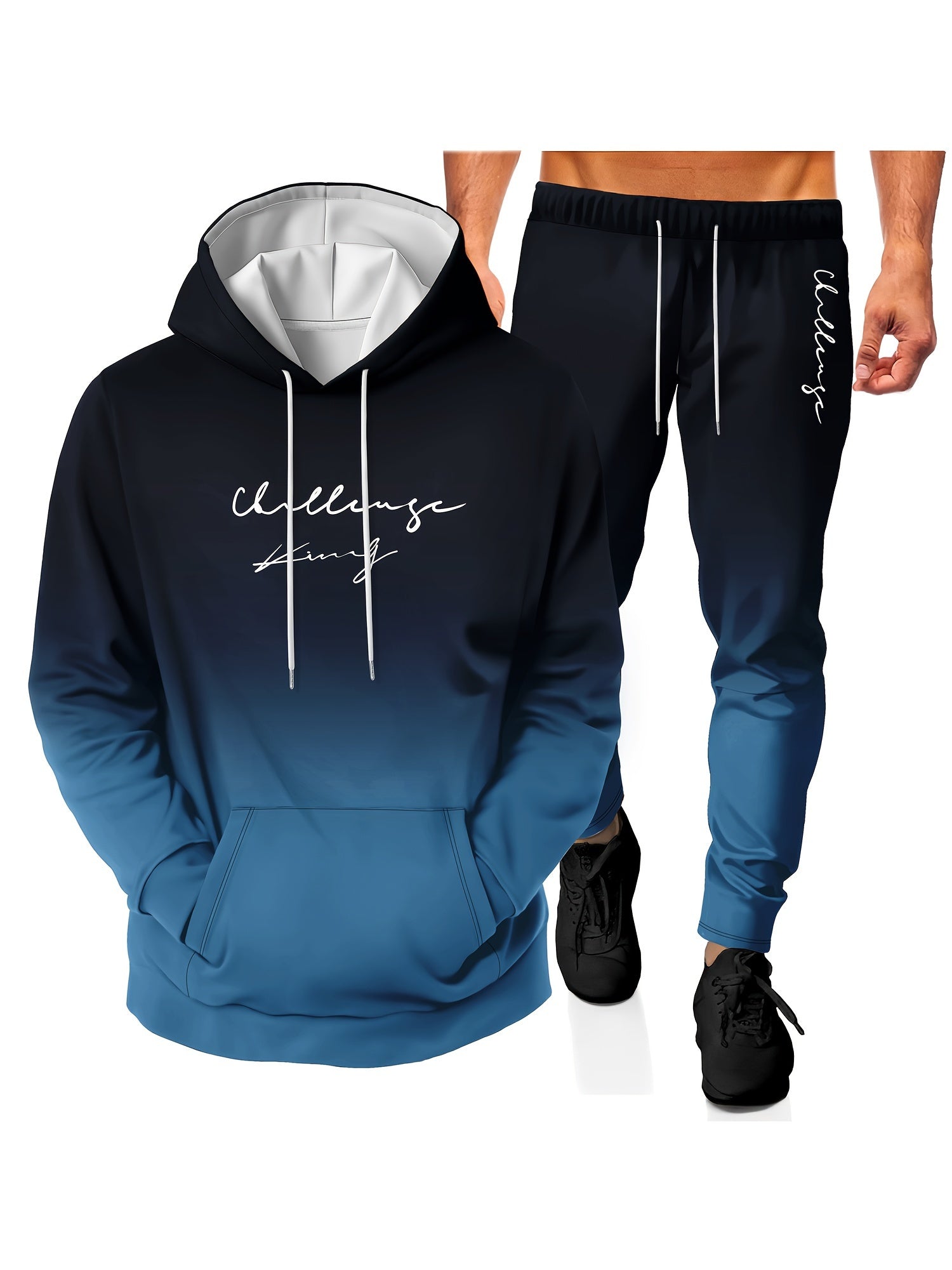 Men's 3D Print Hoodie Joggers Set