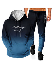 Men's 3D Print Hoodie Joggers Set