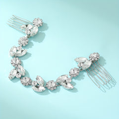 Rhinestone Sunflower Hair Comb Bridal Wedding Headwear