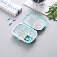 8 Grid Wheat Straw Texture Container & Pill Box