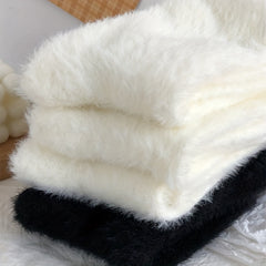 5 Pairs Fuzzy Socks Comfy & Warm Mid Tube Women's Stockings