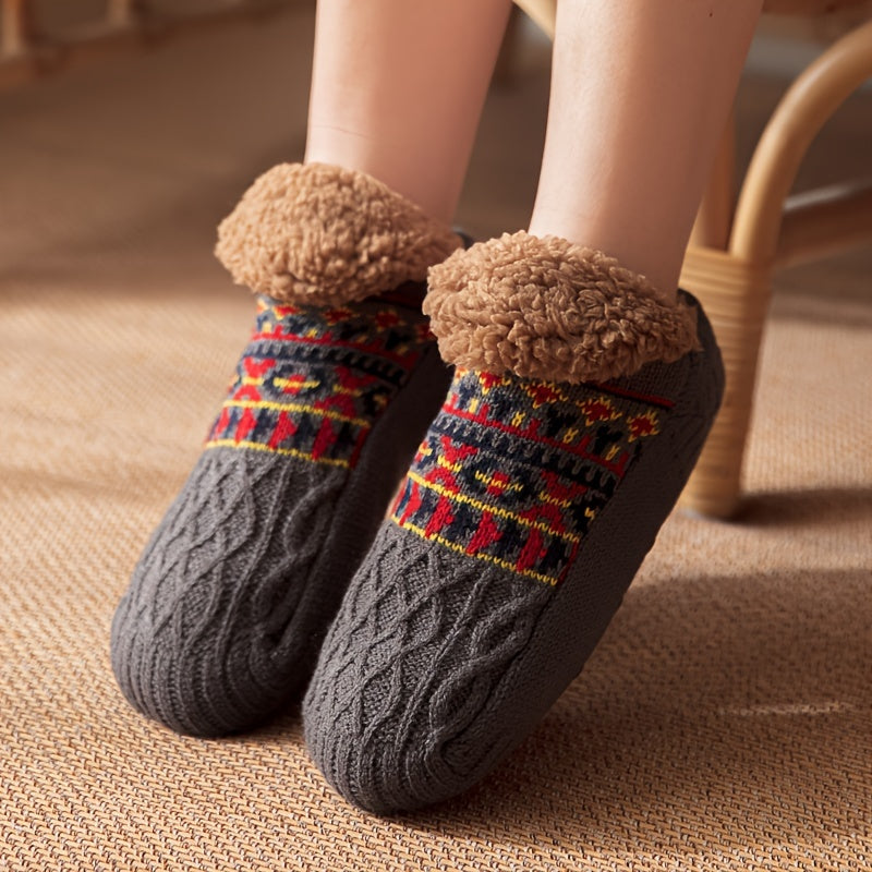 Men's Anti-slip Plush Socks for Winter Home, Snow, and Sleep