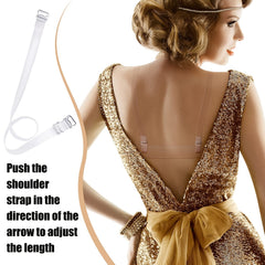 Invisible Non-slip Shoulder Straps Adjustable Underwear Straps