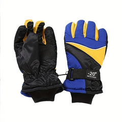 Youth Winter Waterproof Ski Gloves - Windproof Warm Gloves for Kids