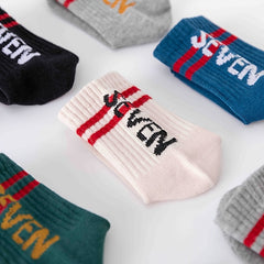5 Pairs Boys Kids Casual Breathable Sports Socks for Autumn Spring