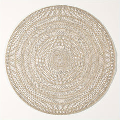 6pcs Jute Printed Placemat Heat Insulation Mat for Dining Decor