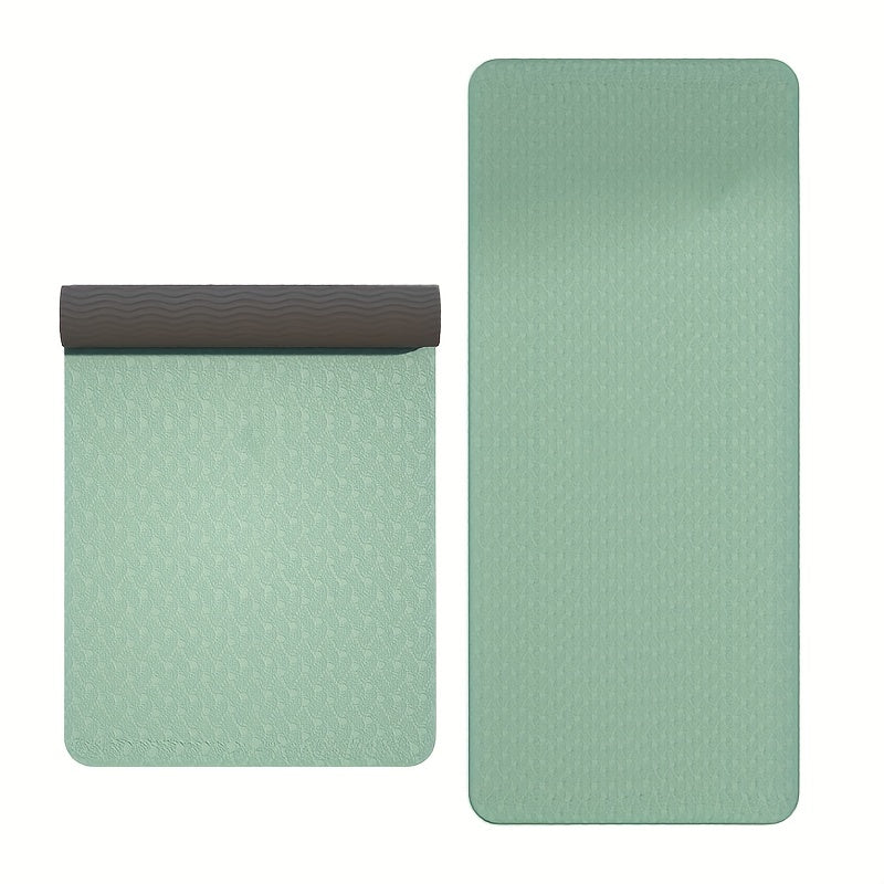 TPE Non-slip Yoga Mat 183x61cm Shock Absorption Fitness Mat