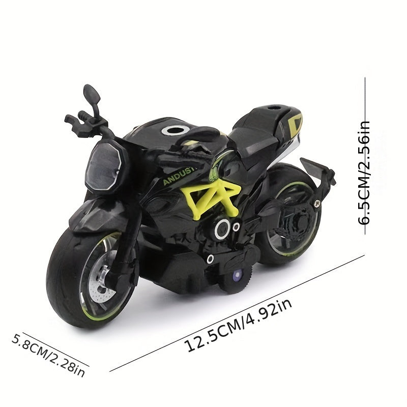 Alloy Pull Back Motorcycle Model Toy Ornament Sliding Car Toy
