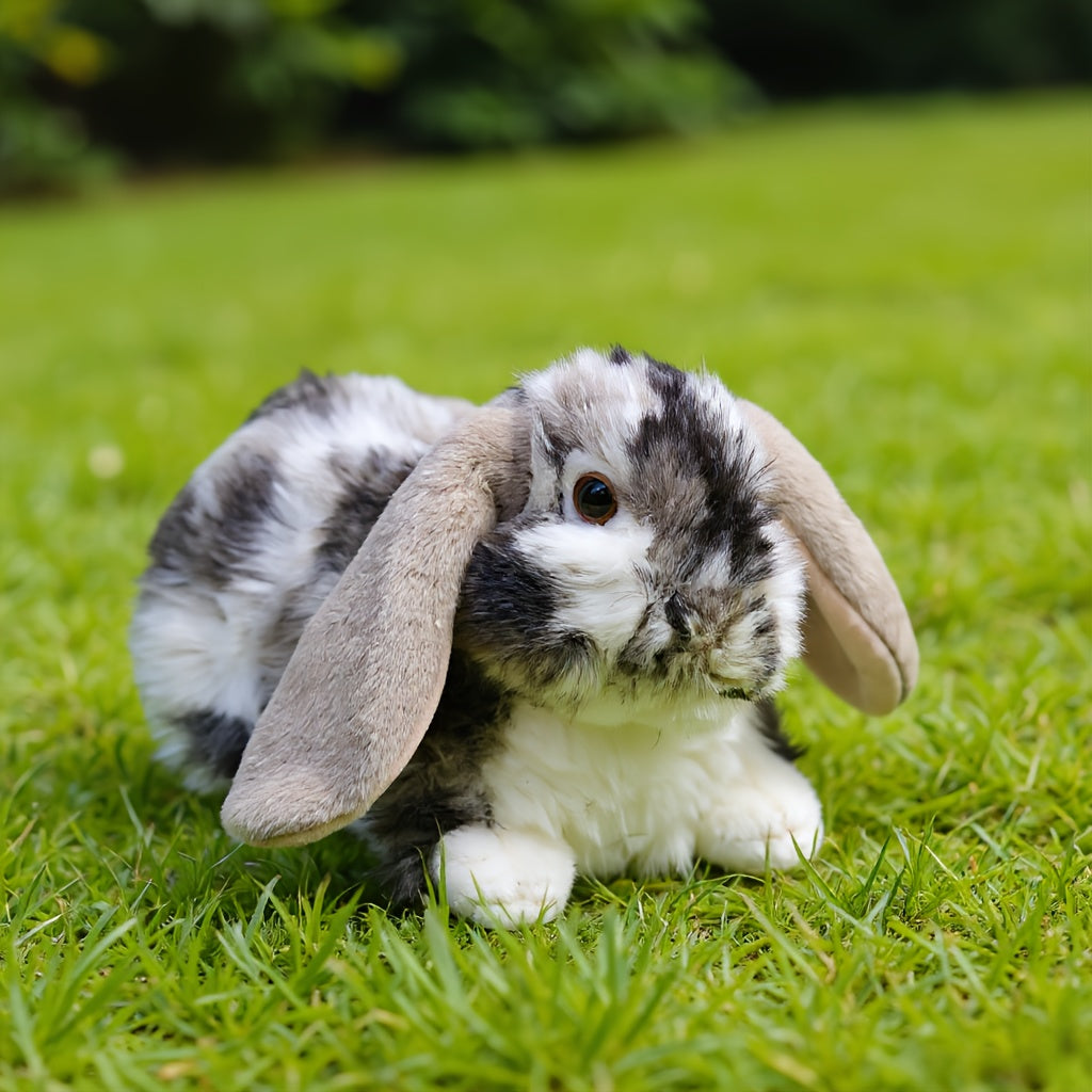 Realistic Lop Eared Rabbit Plush 26 Soft Stuffed Animal Grey