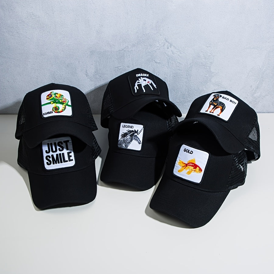 Personality Animal Pattern Embroidered Baseball Cap Men's Summer Sunscreen Sunsh