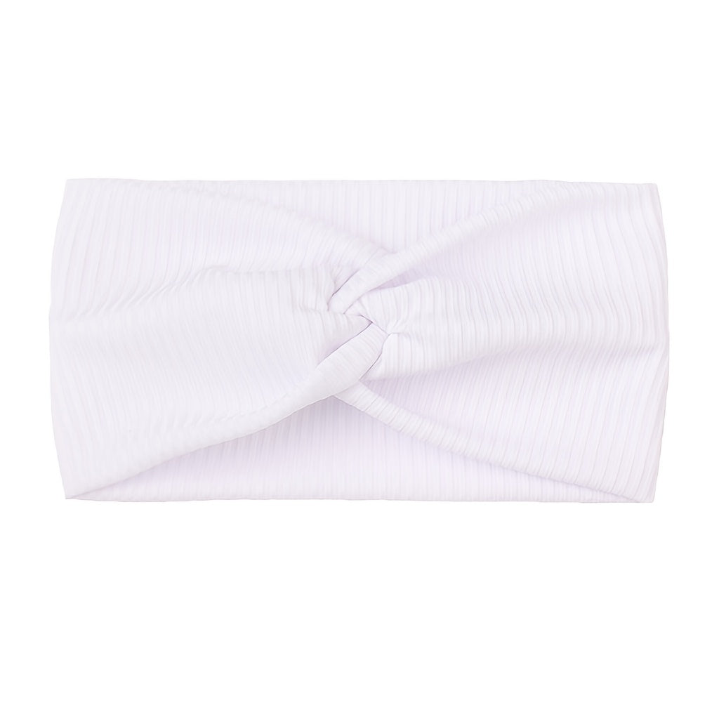 Baby Girls Casual Candy Ribbed Twist Headband Soft Wide Headband