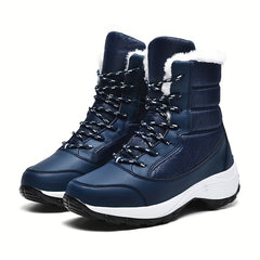 Women's Waterproof Plush Inner Snow Boots Winter Mid tube Boots