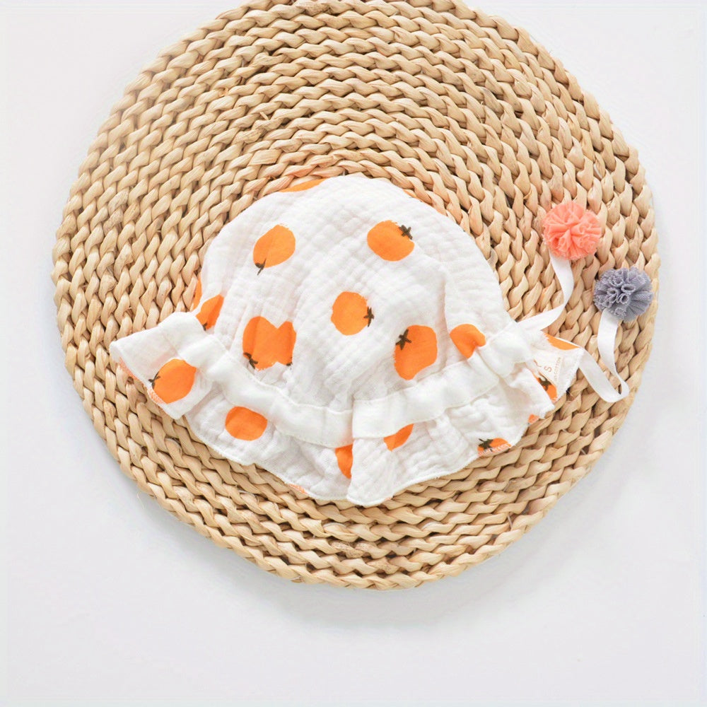 Baby Sunshade Cotton Gauze Fisherman Hat for Spring and Autumn