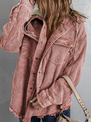 Casual Block Hooded Jacket for Women