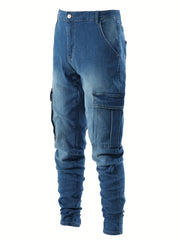 Slim Fit Jeans Mens Casual Street Style High Stretch Denim Pants