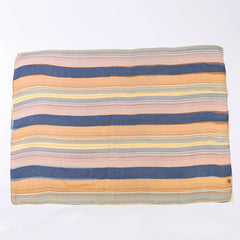 Stripe Gradient Print Gauze Scarf Thin & Yellow Windproof Shawl