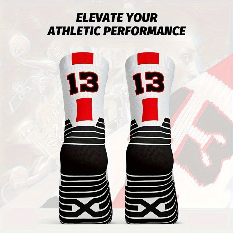 Basketball Socks Mid calf Thick Cushion Crew Socks Men Women Boys