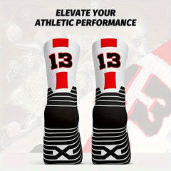 Basketball Socks Mid calf Thick Cushion Crew Socks Men Women Boys