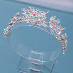 Girl's Rhinestone Flower Hair Comb Princess Evening Dress Accessory