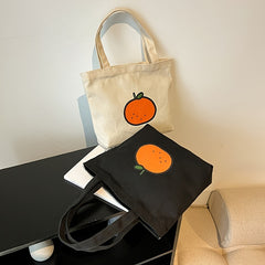 Cartoon Canvas Small Handbag Commuter Bento Bag Mommy Bag