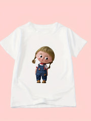 Girl's Cartoon Graphic T-shirt Casual Tee Top