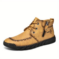 Men's High Top Boots Zipper Outdoor Walking Shoes