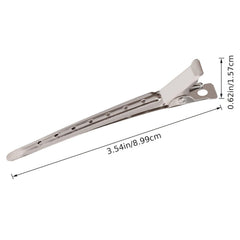 12PCS Stainless Steel Hair Clip Salon Duck Bill Clips