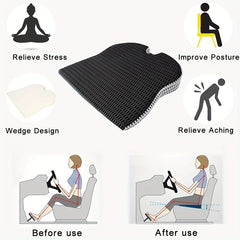 Memory Foam Car Wedge Seat Cushion for Support & Pain Relief