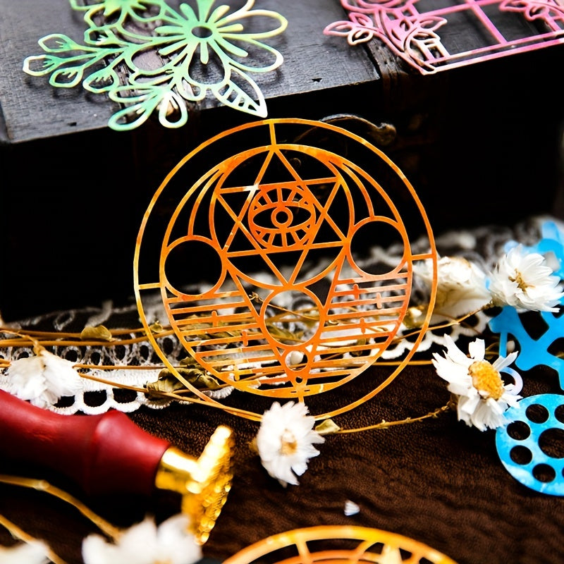 10pcs Hollowed Stamping Card Curtain Decorative Paper