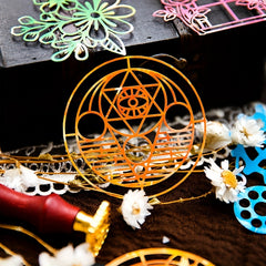 10pcs Hollowed Stamping Card Curtain Decorative Paper