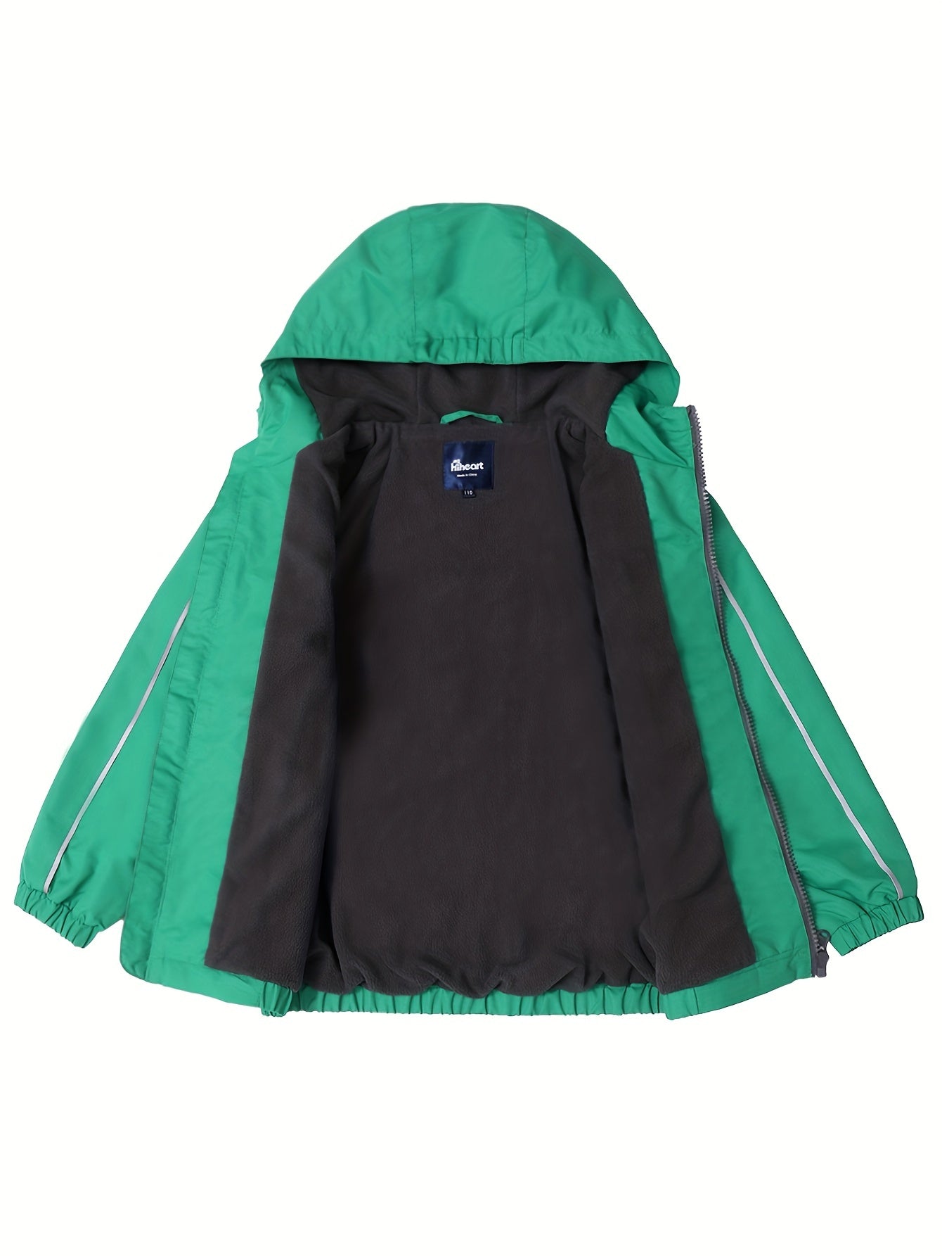 Kids Waterproof Hooded Jacket Athletic Thermal Fleece
