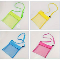 Shell Collection Pouch Storage Beach Toy Bag with Shoulder Strap
