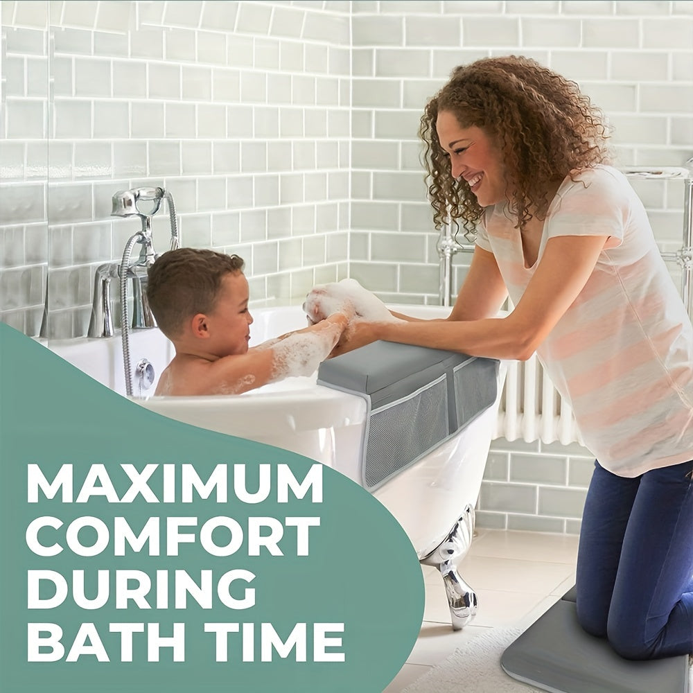 Baby Bath Kneeler & Elbow Rest Set with Memory Foam Thickest Pad