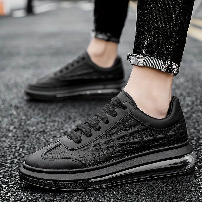 Men's Crocodile Pattern Skate Shoes Breathable Sneakers